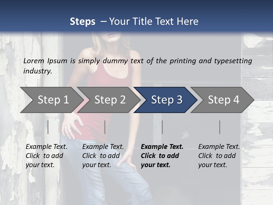 A Woman Standing In A Doorway Of A Building PowerPoint Template