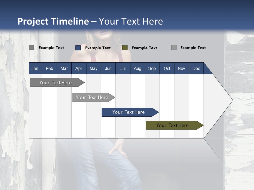 A Woman Standing In A Doorway Of A Building PowerPoint Template