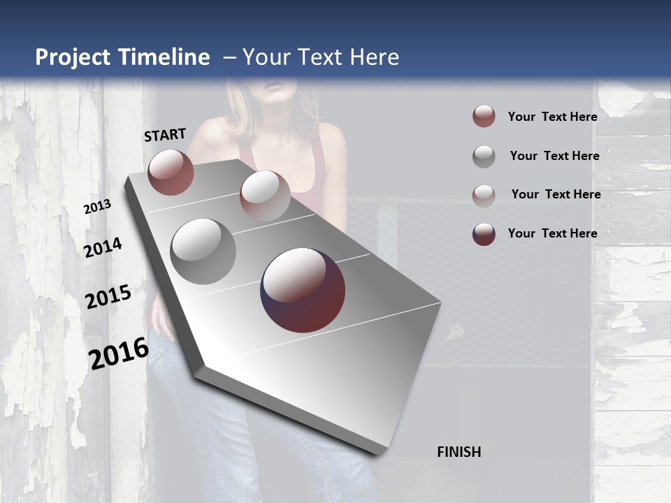 A Woman Standing In A Doorway Of A Building PowerPoint Template