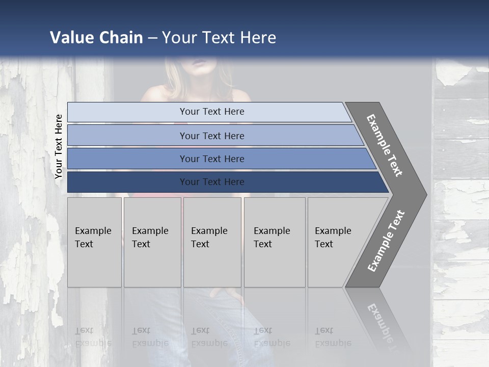 A Woman Standing In A Doorway Of A Building PowerPoint Template