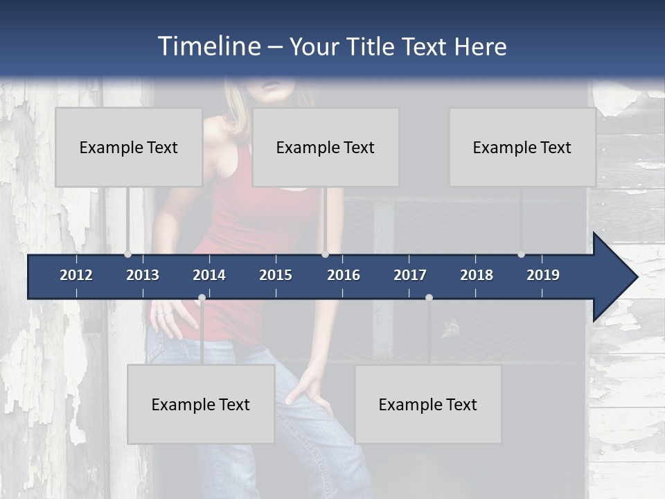 A Woman Standing In A Doorway Of A Building PowerPoint Template