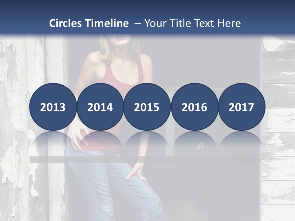 A Woman Standing In A Doorway Of A Building PowerPoint Template