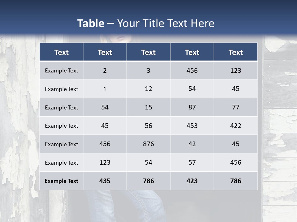 A Woman Standing In A Doorway Of A Building PowerPoint Template