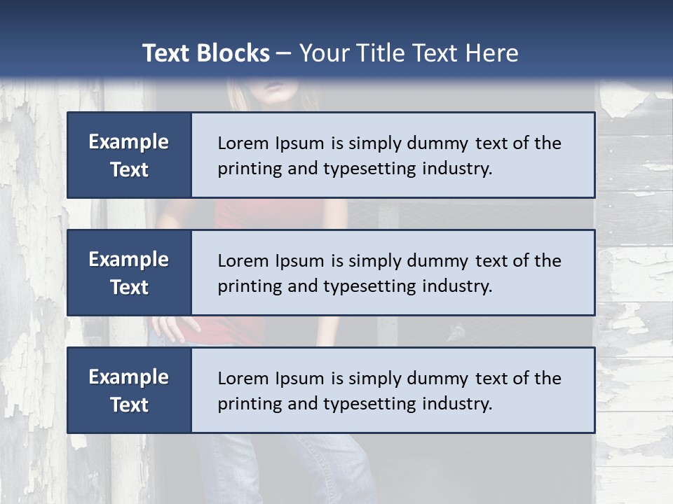 A Woman Standing In A Doorway Of A Building PowerPoint Template