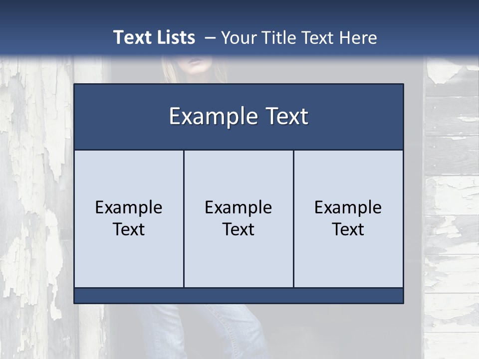 A Woman Standing In A Doorway Of A Building PowerPoint Template