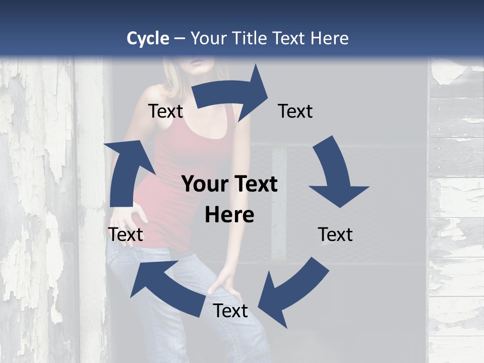 A Woman Standing In A Doorway Of A Building PowerPoint Template