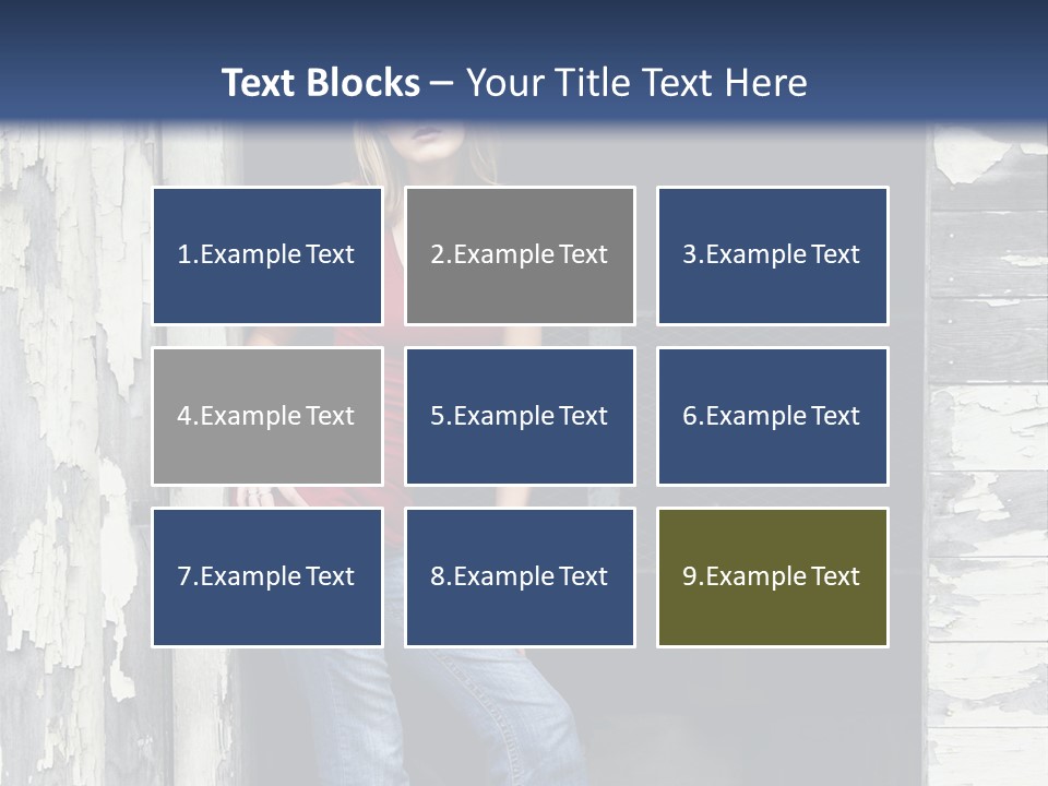 A Woman Standing In A Doorway Of A Building PowerPoint Template