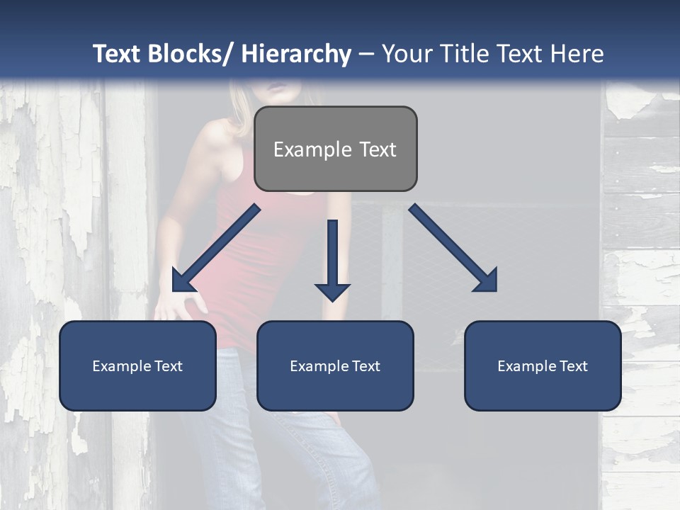 A Woman Standing In A Doorway Of A Building PowerPoint Template