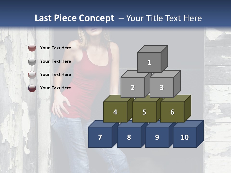 A Woman Standing In A Doorway Of A Building PowerPoint Template