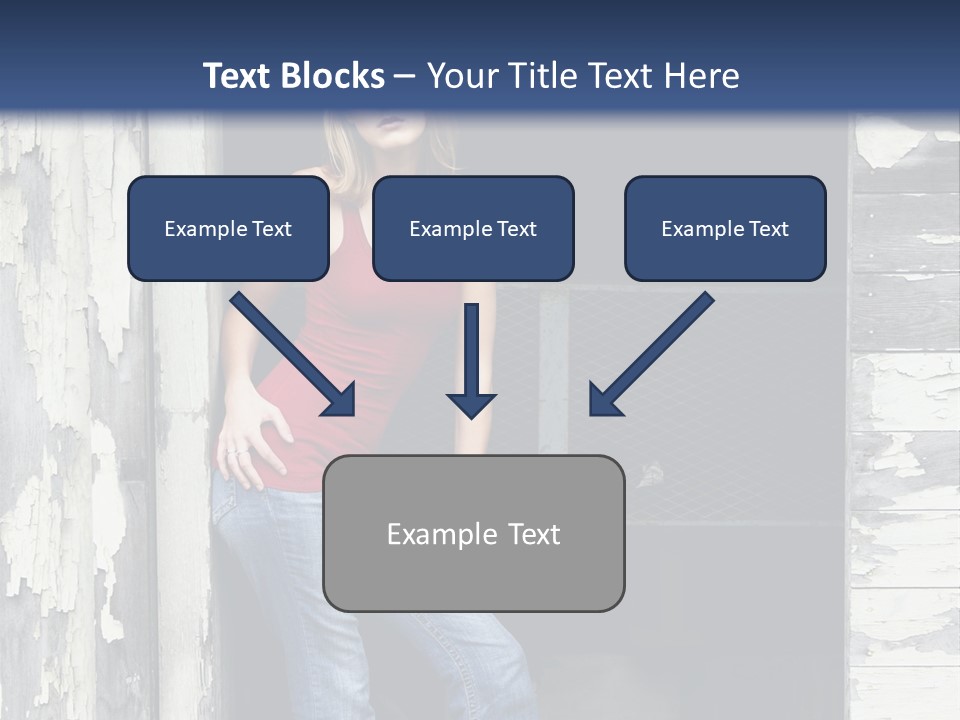 A Woman Standing In A Doorway Of A Building PowerPoint Template
