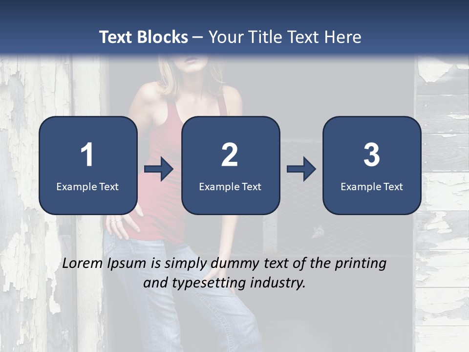 A Woman Standing In A Doorway Of A Building PowerPoint Template