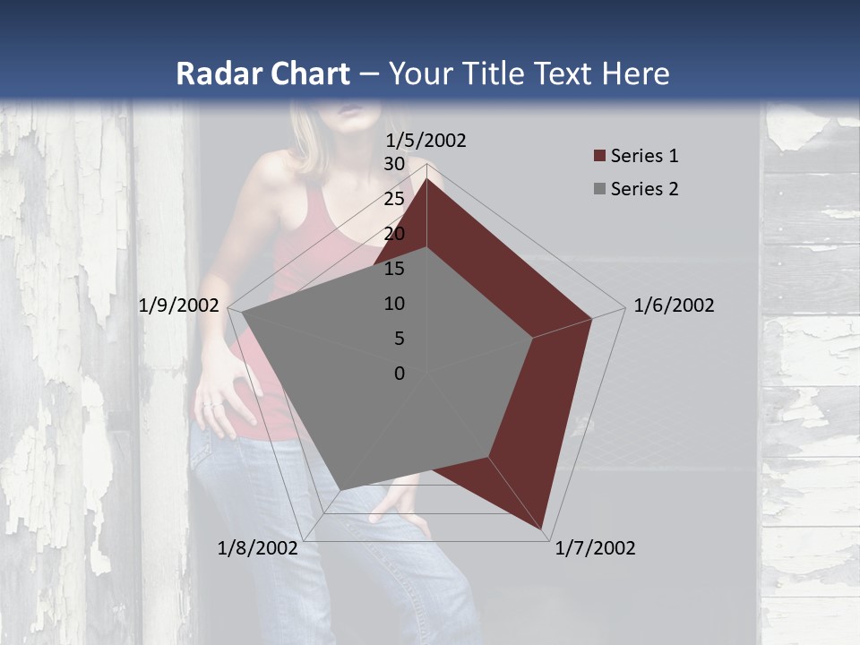 A Woman Standing In A Doorway Of A Building PowerPoint Template