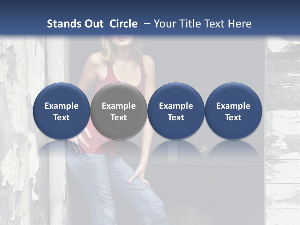A Woman Standing In A Doorway Of A Building PowerPoint Template