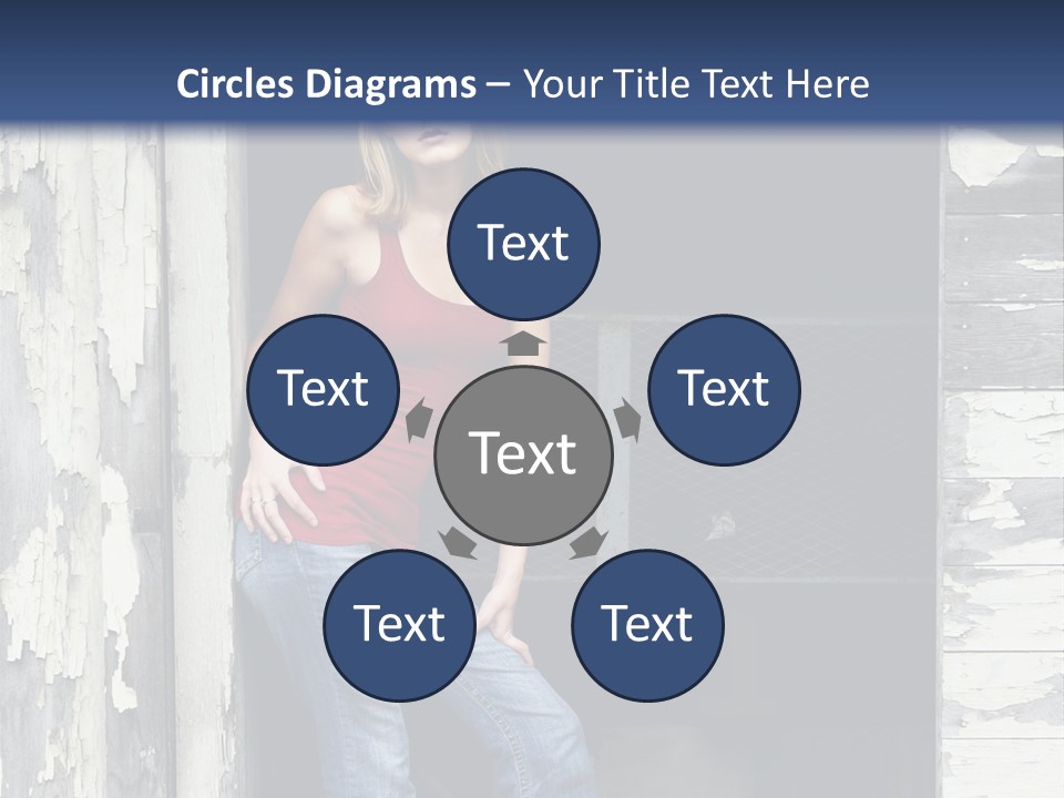 A Woman Standing In A Doorway Of A Building PowerPoint Template