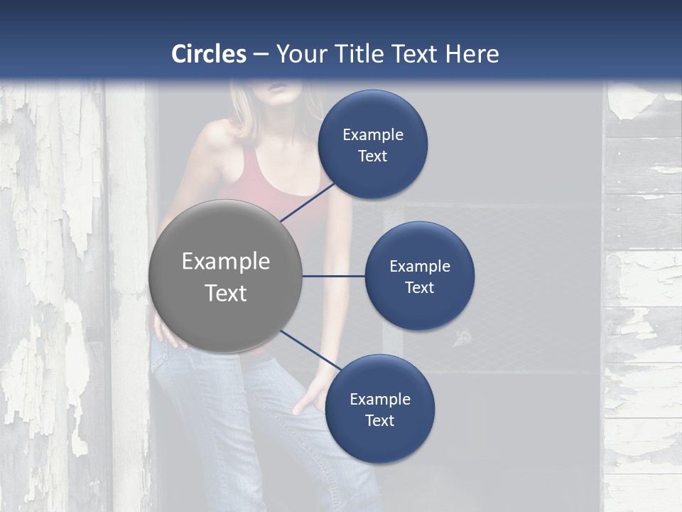 A Woman Standing In A Doorway Of A Building PowerPoint Template