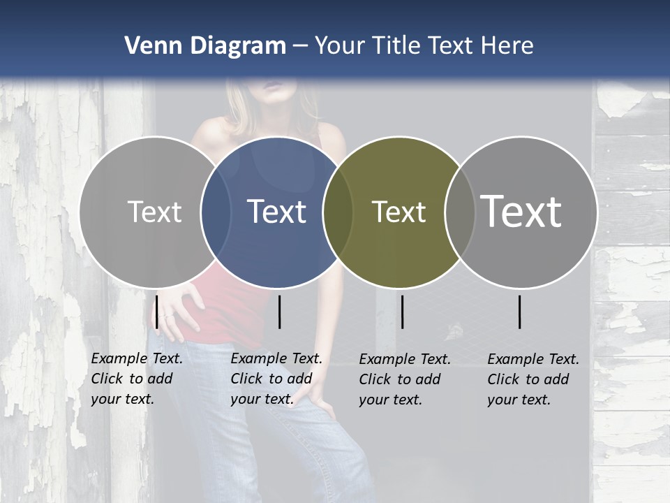 A Woman Standing In A Doorway Of A Building PowerPoint Template