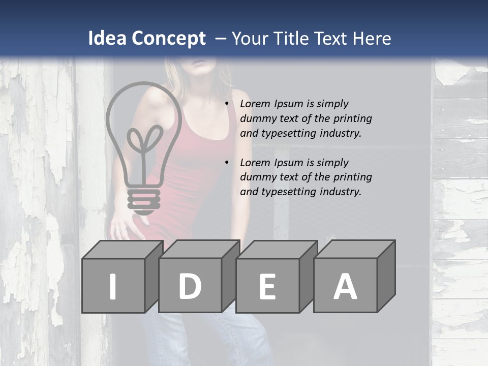 A Woman Standing In A Doorway Of A Building PowerPoint Template