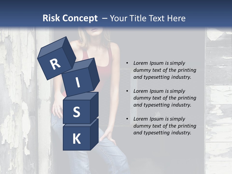 A Woman Standing In A Doorway Of A Building PowerPoint Template