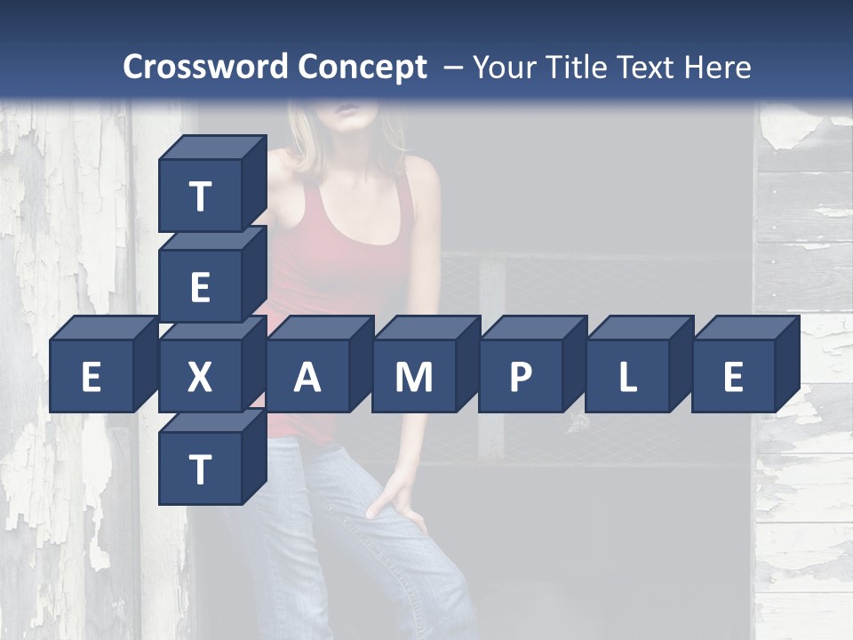 A Woman Standing In A Doorway Of A Building PowerPoint Template