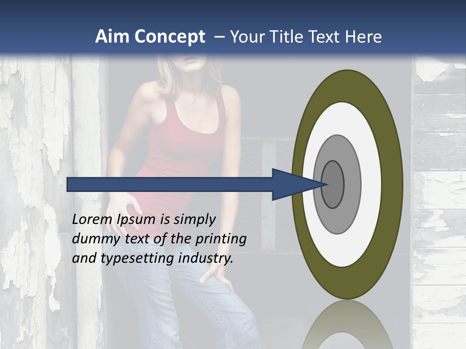 A Woman Standing In A Doorway Of A Building PowerPoint Template