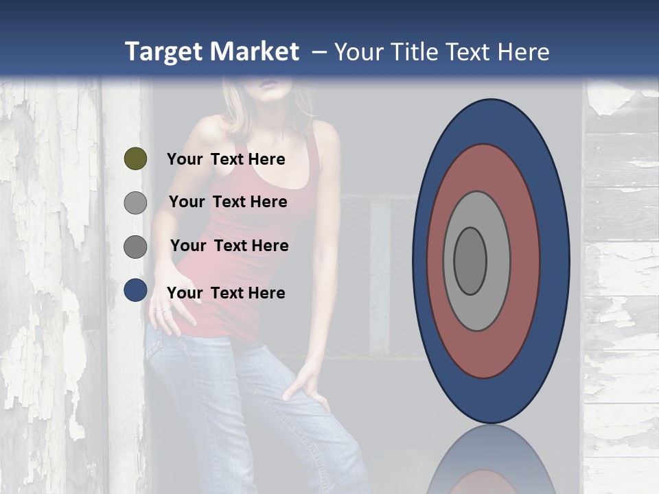 A Woman Standing In A Doorway Of A Building PowerPoint Template