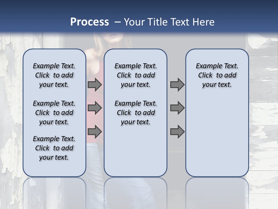A Woman Standing In A Doorway Of A Building PowerPoint Template