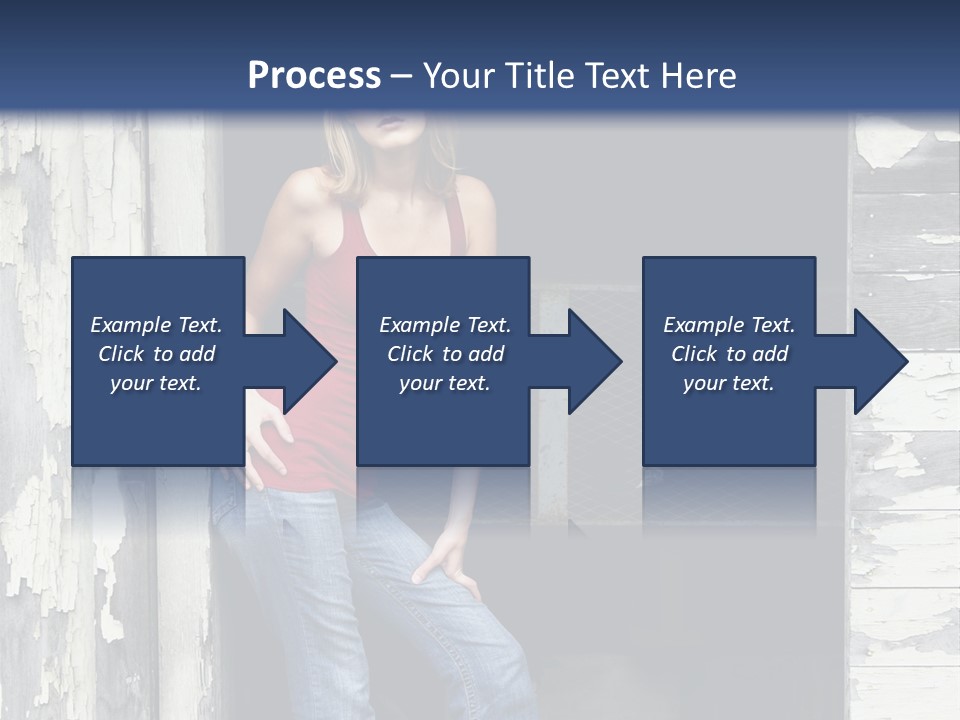 A Woman Standing In A Doorway Of A Building PowerPoint Template