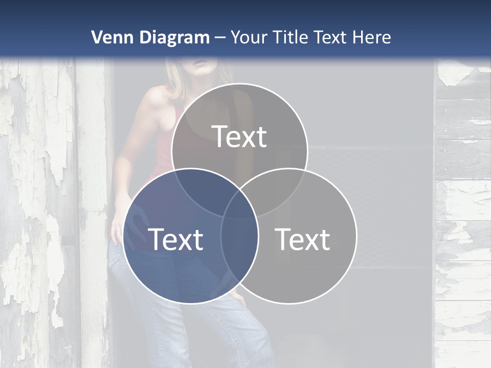 A Woman Standing In A Doorway Of A Building PowerPoint Template