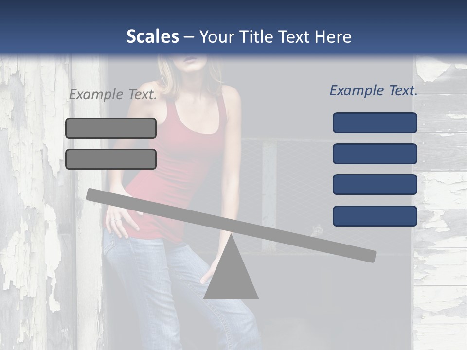 A Woman Standing In A Doorway Of A Building PowerPoint Template