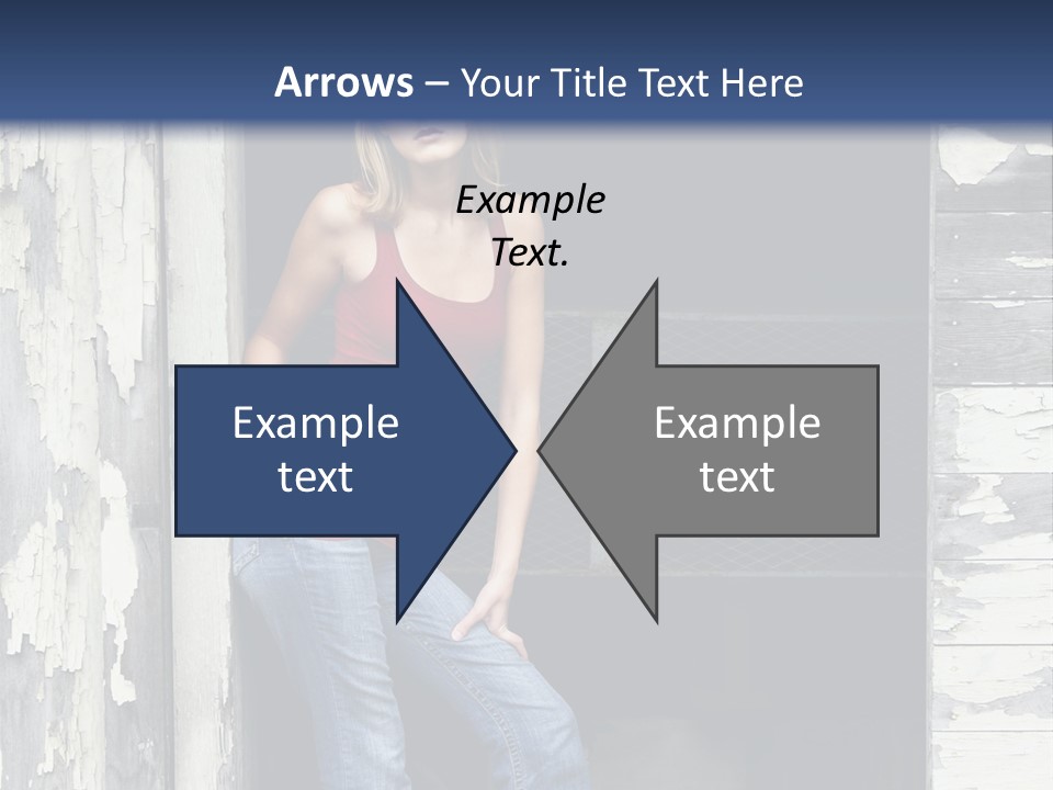 A Woman Standing In A Doorway Of A Building PowerPoint Template