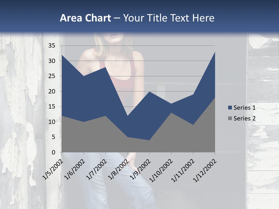 A Woman Standing In A Doorway Of A Building PowerPoint Template