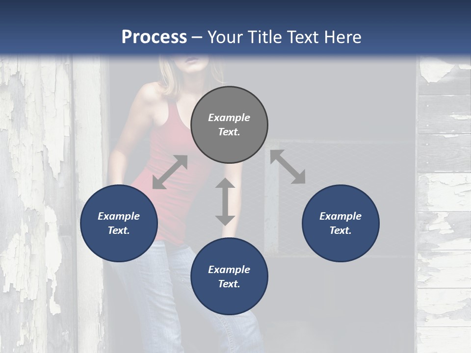 A Woman Standing In A Doorway Of A Building PowerPoint Template
