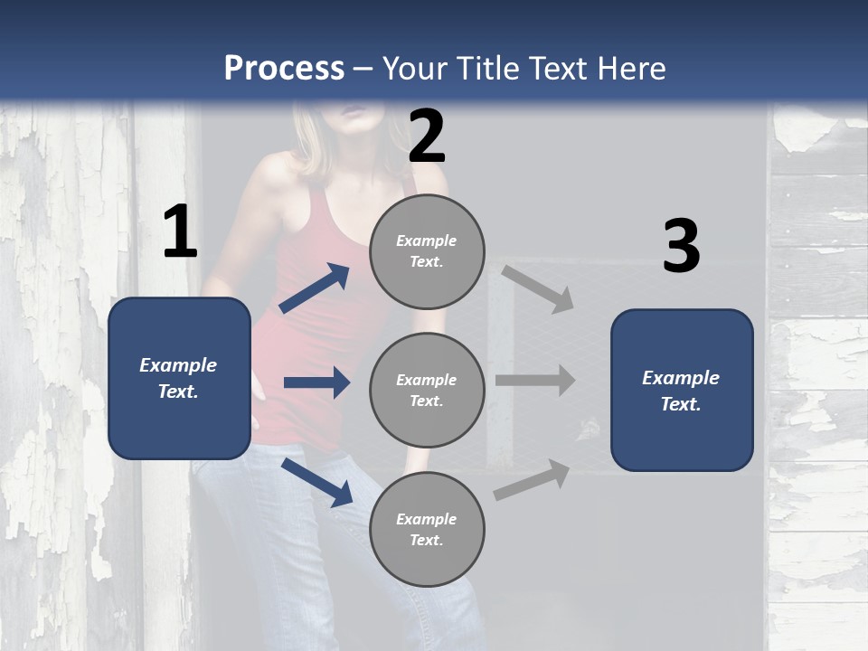 A Woman Standing In A Doorway Of A Building PowerPoint Template