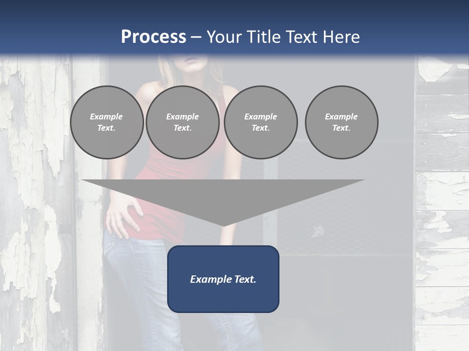 A Woman Standing In A Doorway Of A Building PowerPoint Template