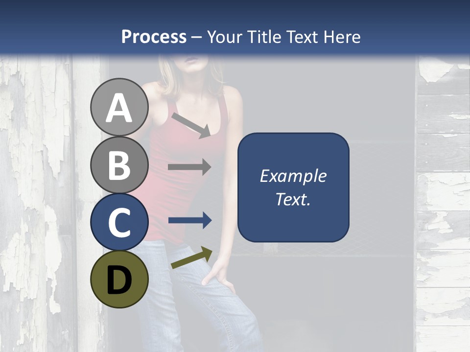 A Woman Standing In A Doorway Of A Building PowerPoint Template