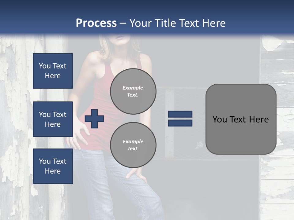 A Woman Standing In A Doorway Of A Building PowerPoint Template