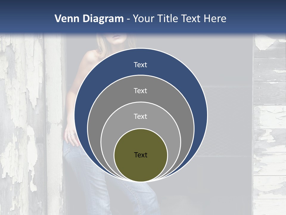 A Woman Standing In A Doorway Of A Building PowerPoint Template