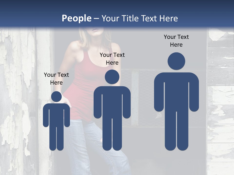 A Woman Standing In A Doorway Of A Building PowerPoint Template