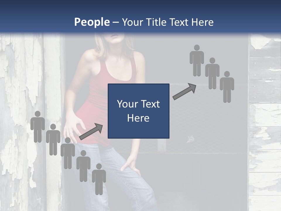 A Woman Standing In A Doorway Of A Building PowerPoint Template