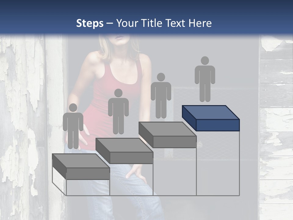 A Woman Standing In A Doorway Of A Building PowerPoint Template