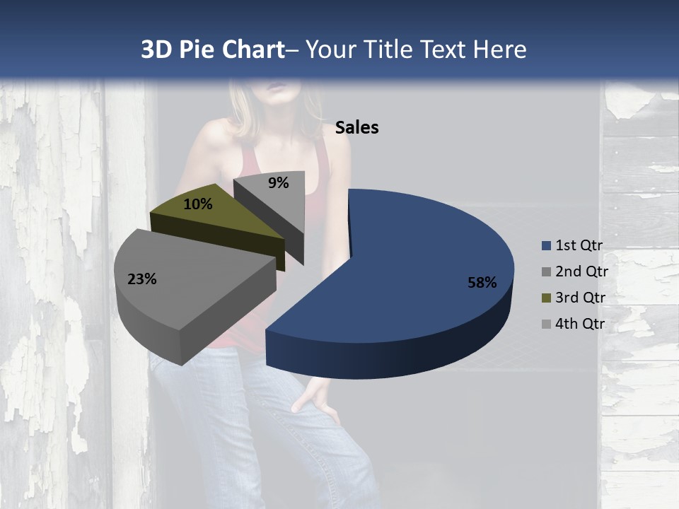A Woman Standing In A Doorway Of A Building PowerPoint Template