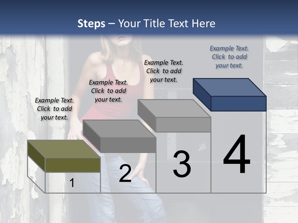 A Woman Standing In A Doorway Of A Building PowerPoint Template