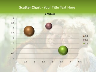 The Daughter And Elderly Mother In A Summer Garden PowerPoint Template