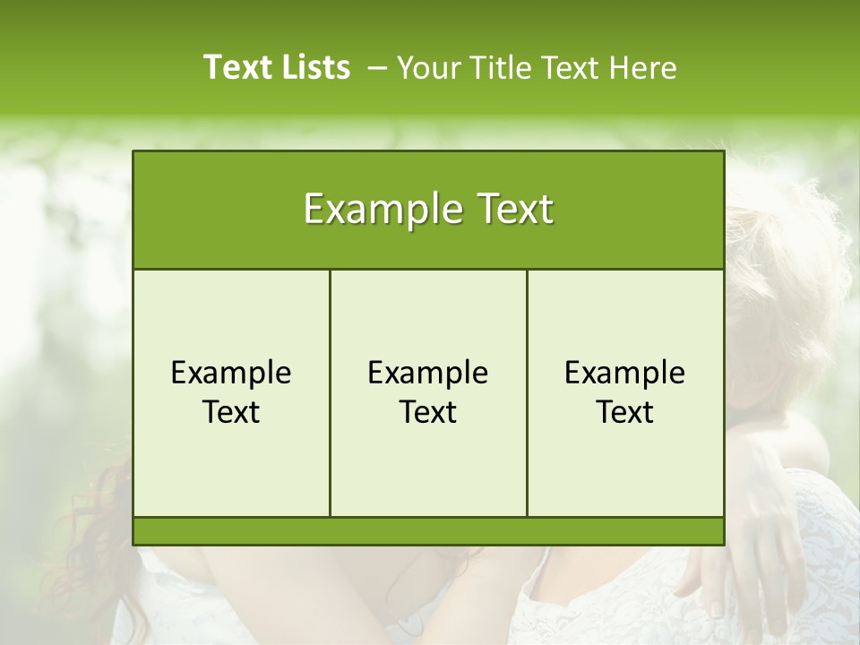 The Daughter And Elderly Mother In A Summer Garden PowerPoint Template