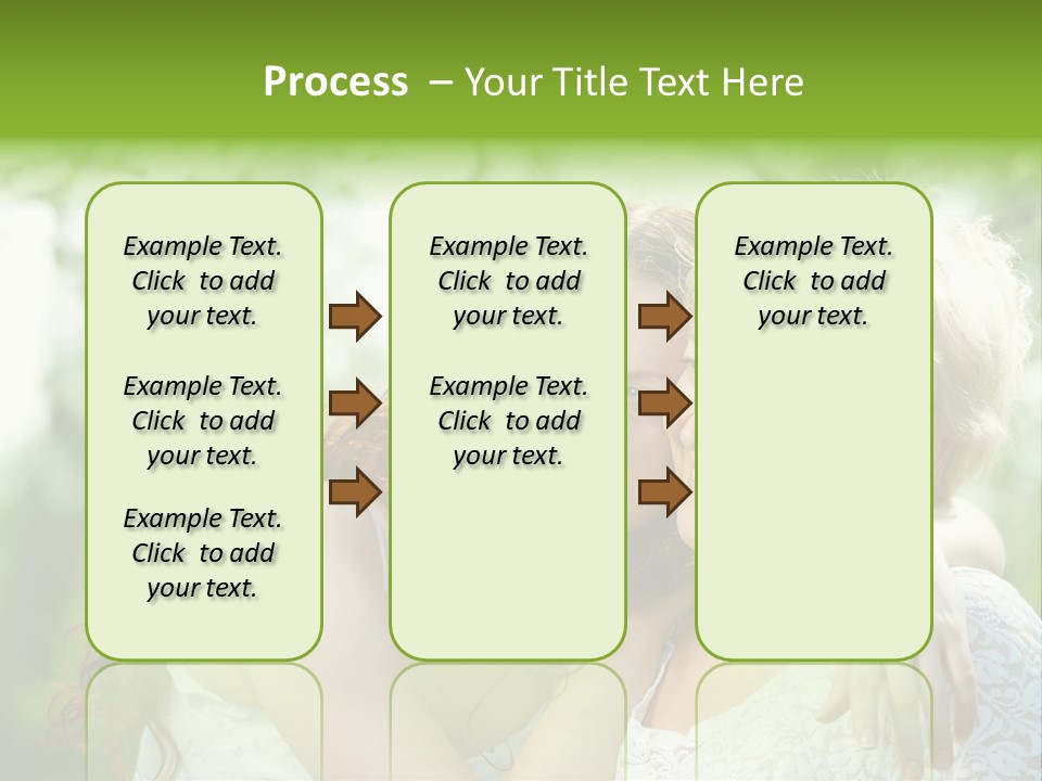 The Daughter And Elderly Mother In A Summer Garden PowerPoint Template
