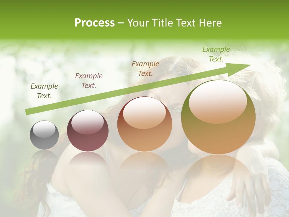 The Daughter And Elderly Mother In A Summer Garden PowerPoint Template