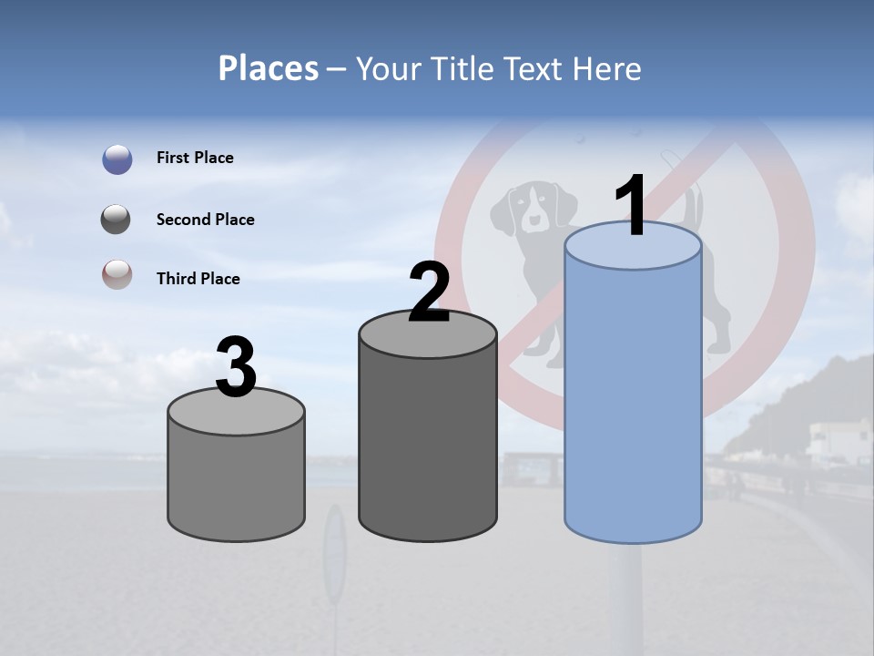 A Sign On A Beach Meaning Dogs Are Not Allowed PowerPoint Template