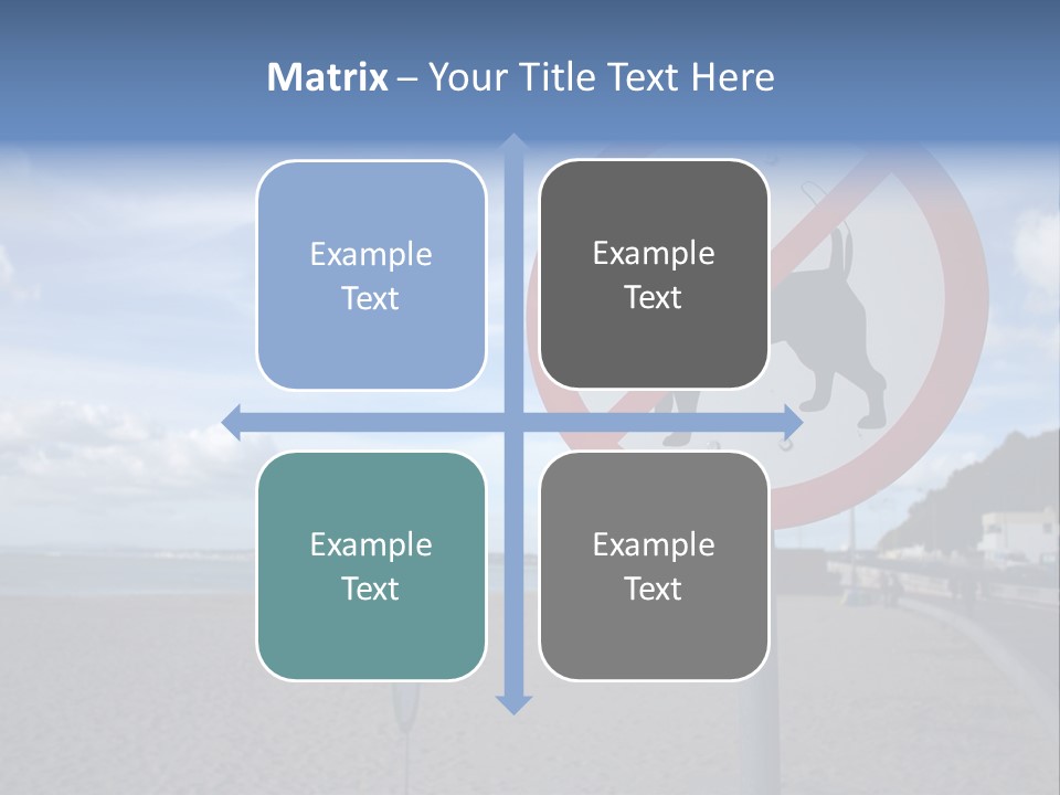 A Sign On A Beach Meaning Dogs Are Not Allowed PowerPoint Template