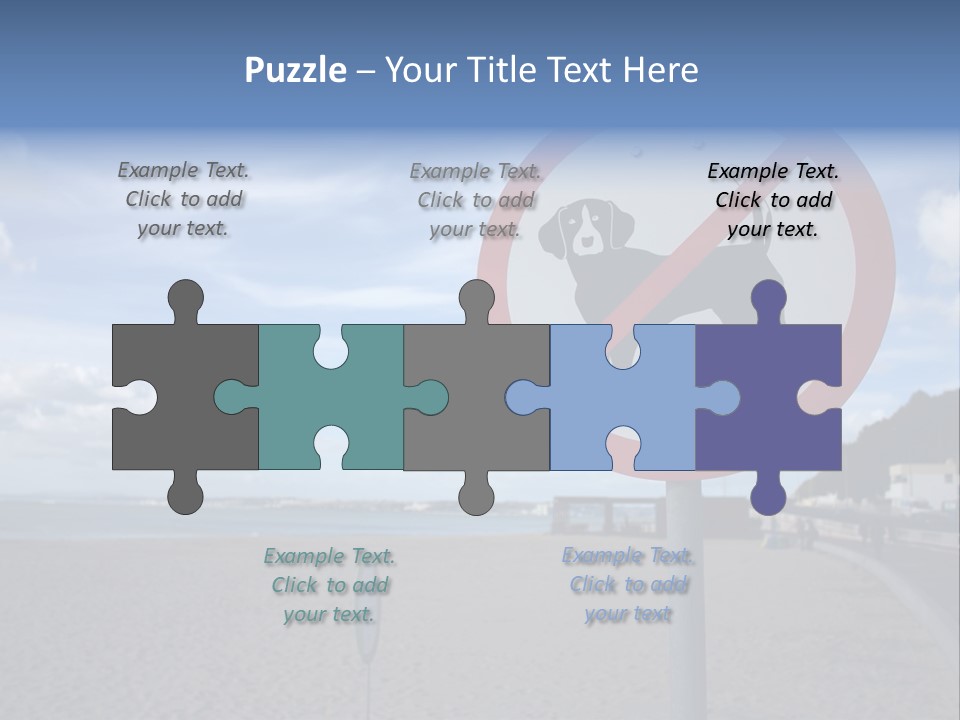 A Sign On A Beach Meaning Dogs Are Not Allowed PowerPoint Template