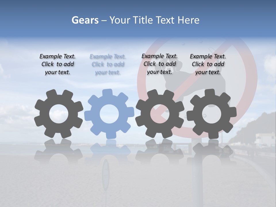 A Sign On A Beach Meaning Dogs Are Not Allowed PowerPoint Template